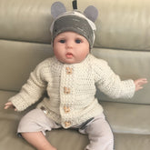 Grayson Baby Cardigan to 2 Years | Crochet Pattern PDF | English